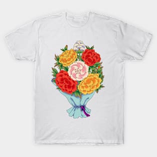 Minhwa: Peony Bouquet A Type (Korean traditional/folk art) T-Shirt